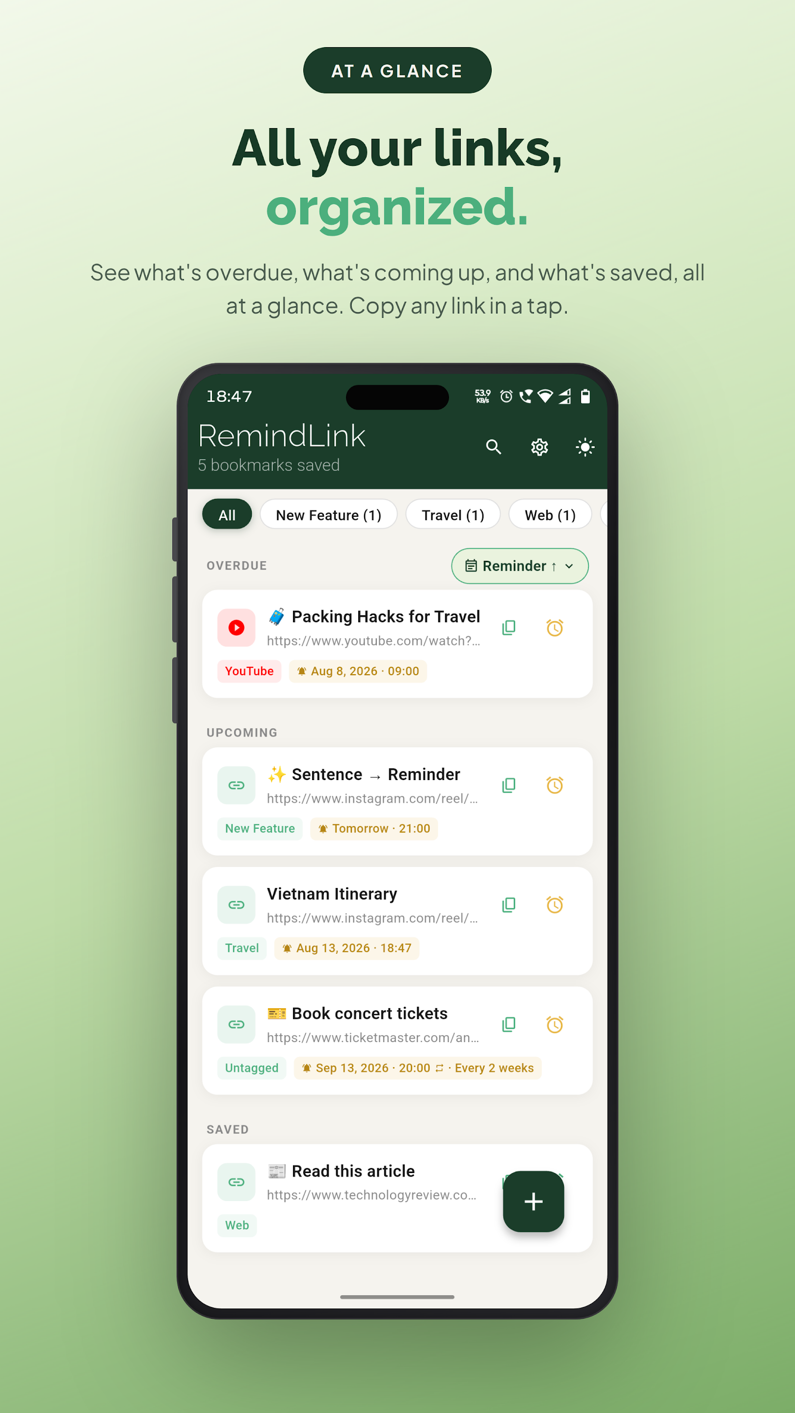 RemindLink preview