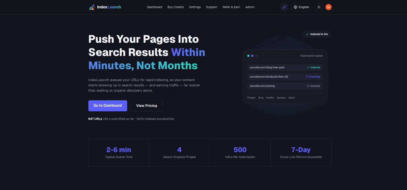 IndexLaunch preview