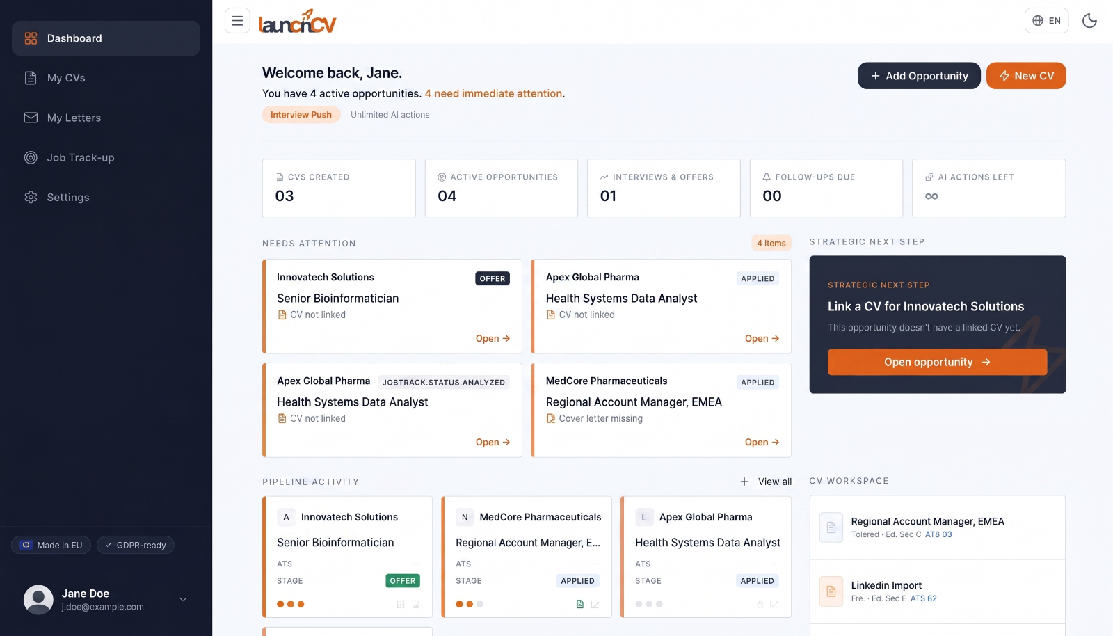 LaunchCV preview