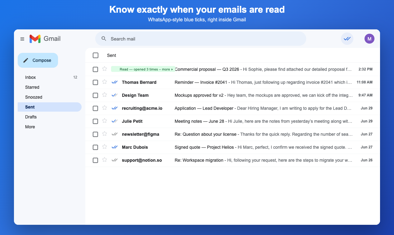 BlueTicks for Gmail preview