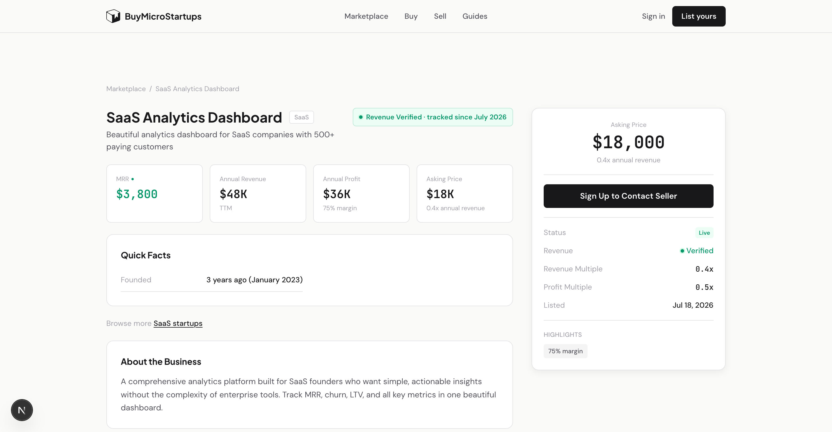 BuyMicroStartups preview