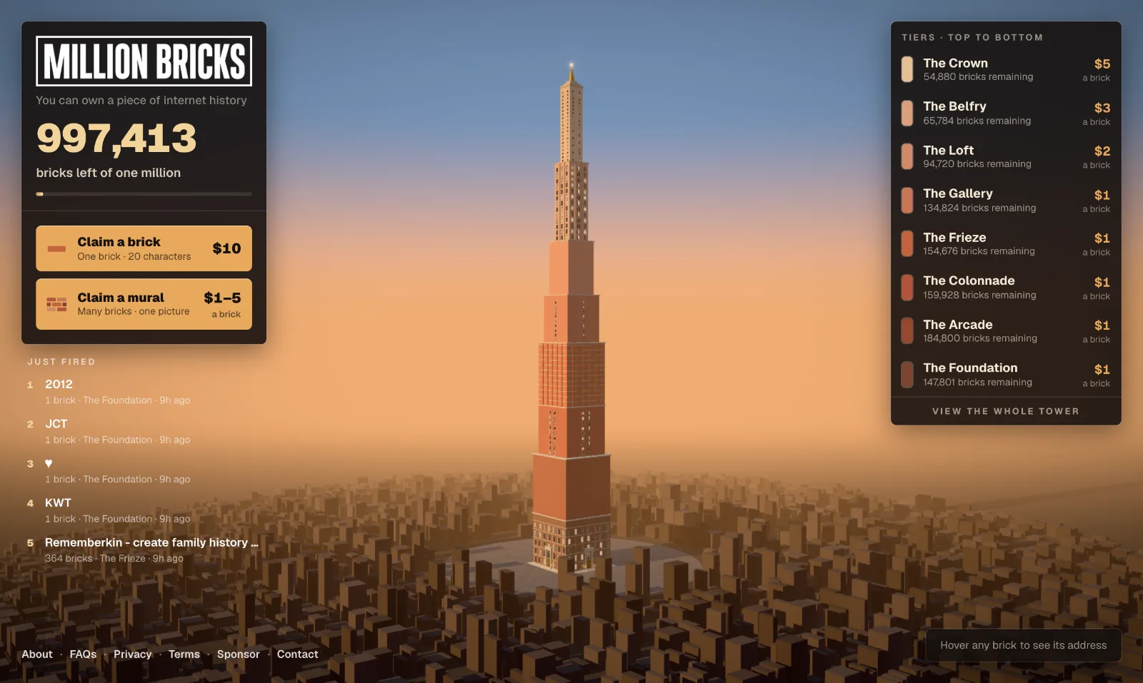 Million Bricks preview