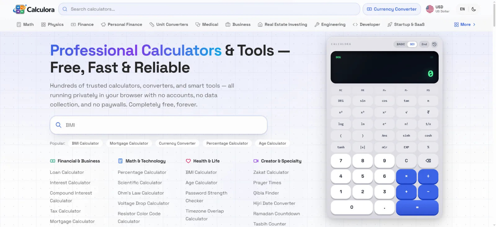 Calculora preview