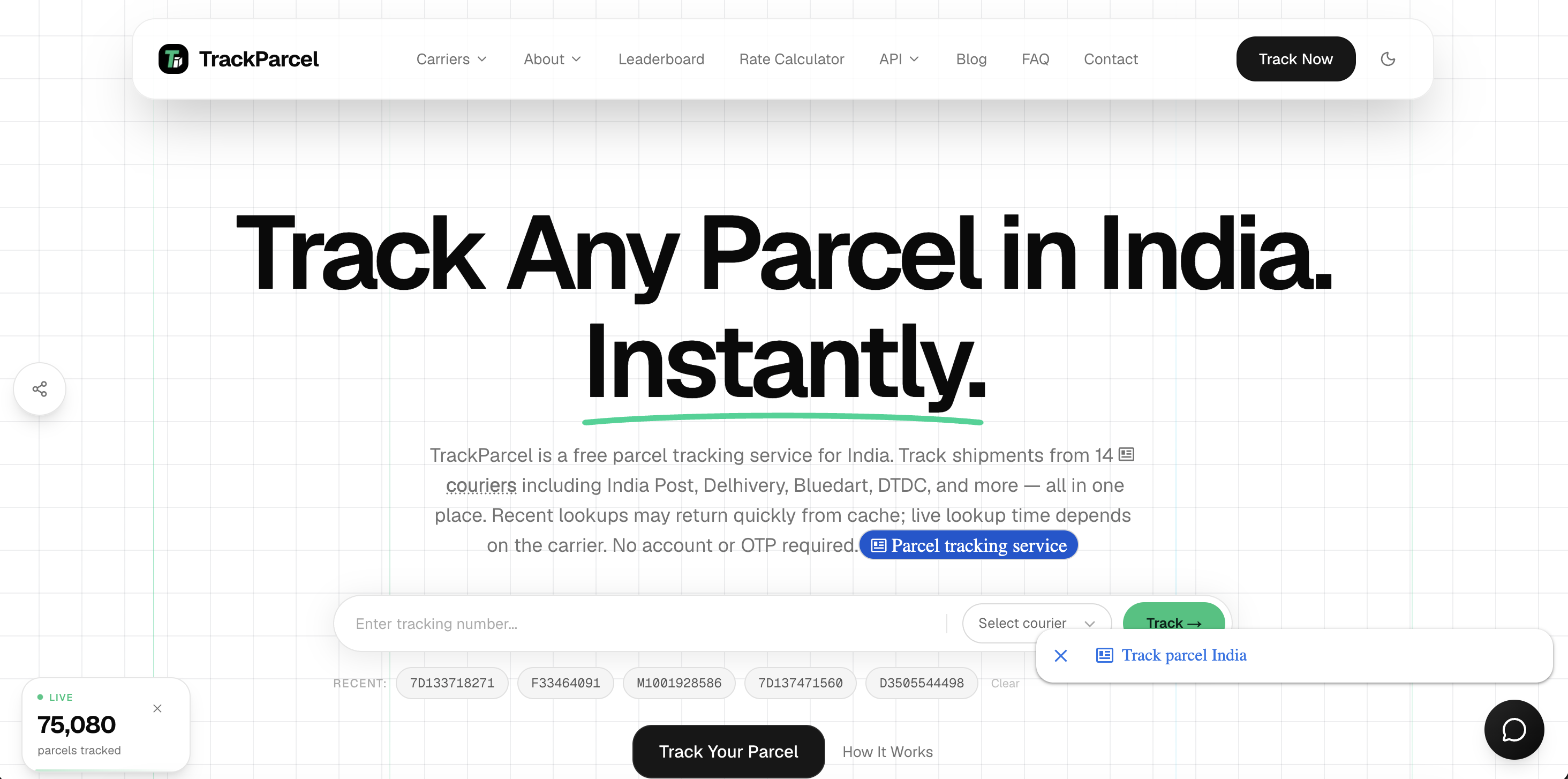 TrackParcel preview