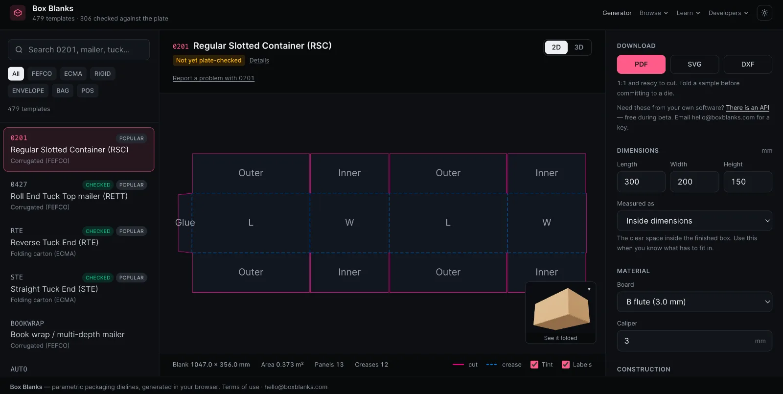 Box Blanks preview