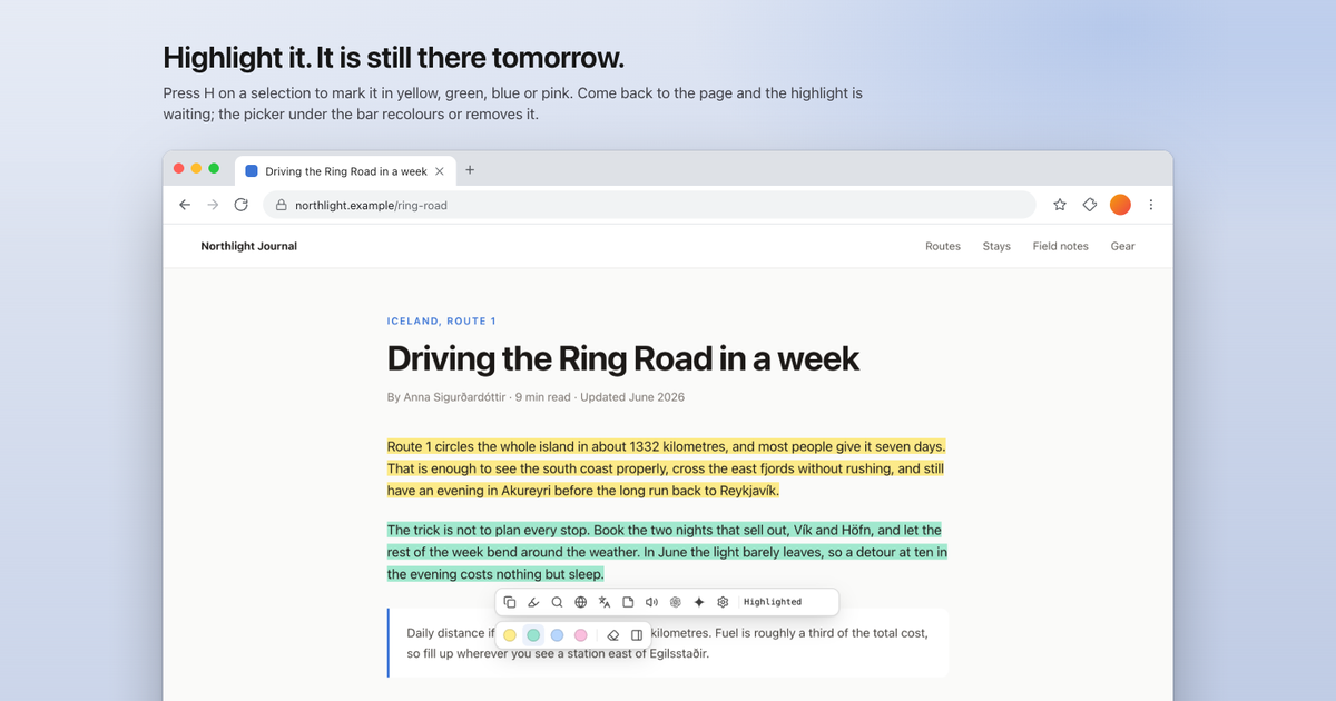 Selection Toolbar preview