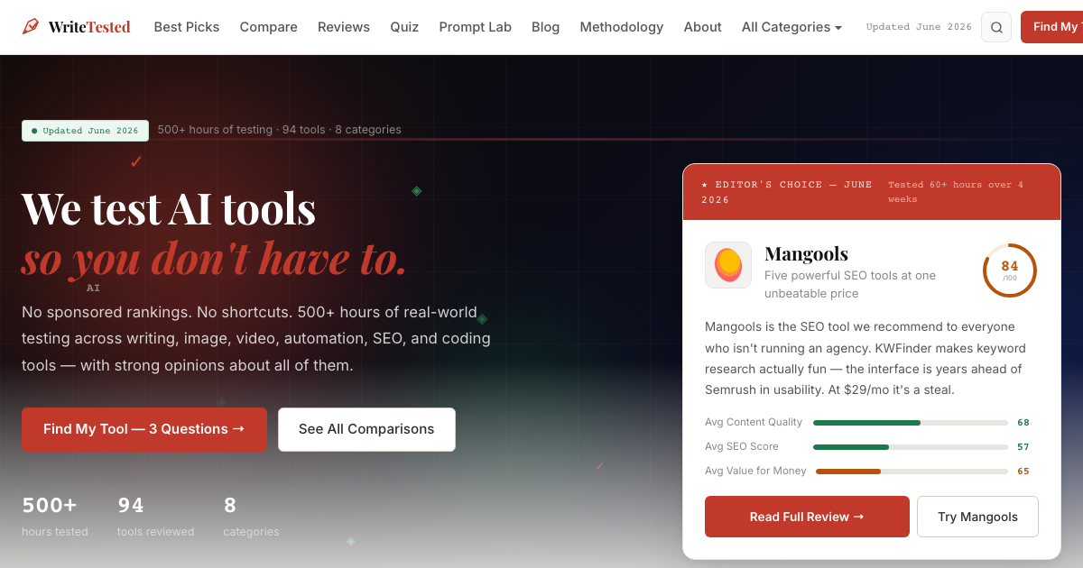 WriteTested preview